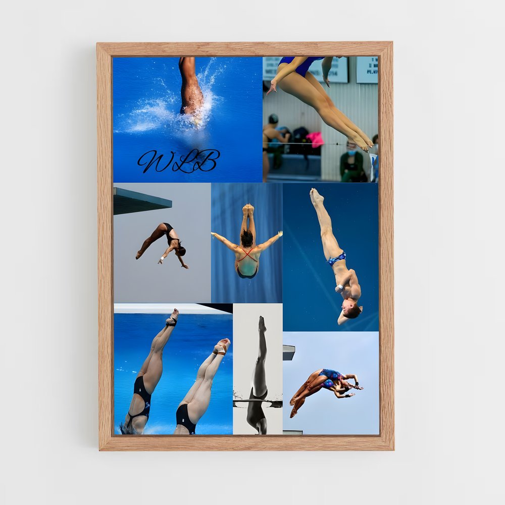 Poster Diving world faufile – affiche Plongeon depuis une plateforme (vue 4)